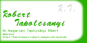 robert tapolcsanyi business card